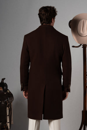 Chocolate Brown Double Breasted Coat - Abrigo a medida BUND