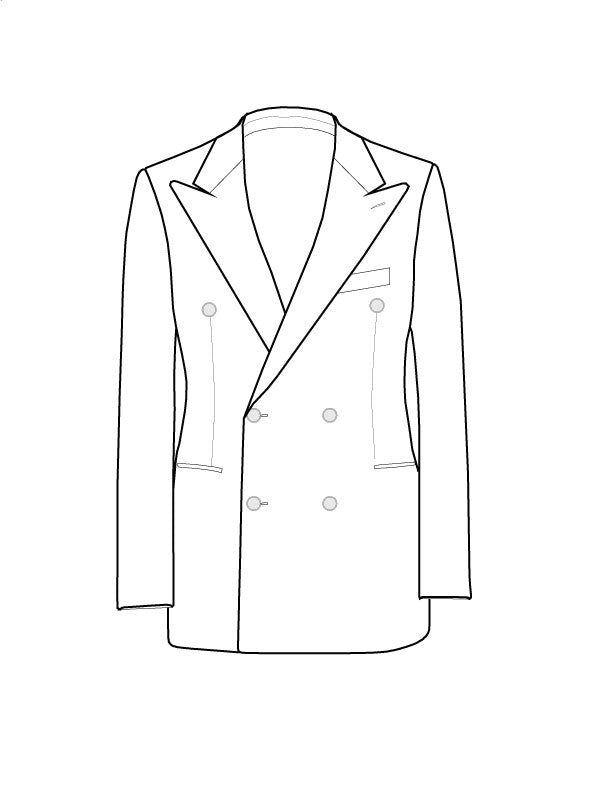 Chaqueta Cruzada Alta - Esmoquín