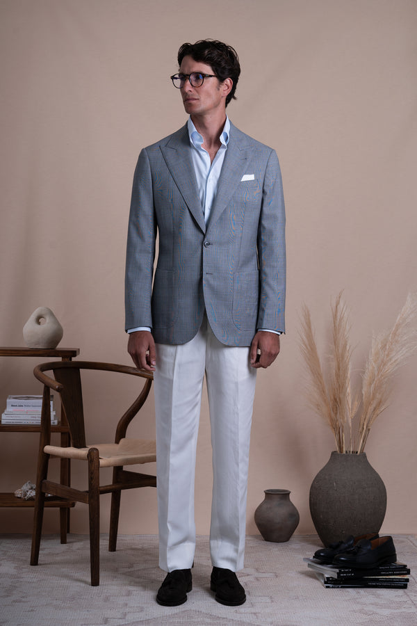 Wales Light Grey Wool Blazer