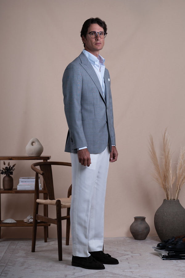 Wales Light Grey Wool Blazer
