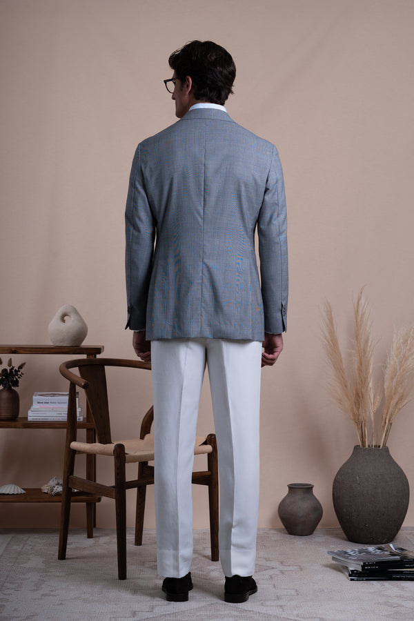Wales Light Grey Wool Blazer