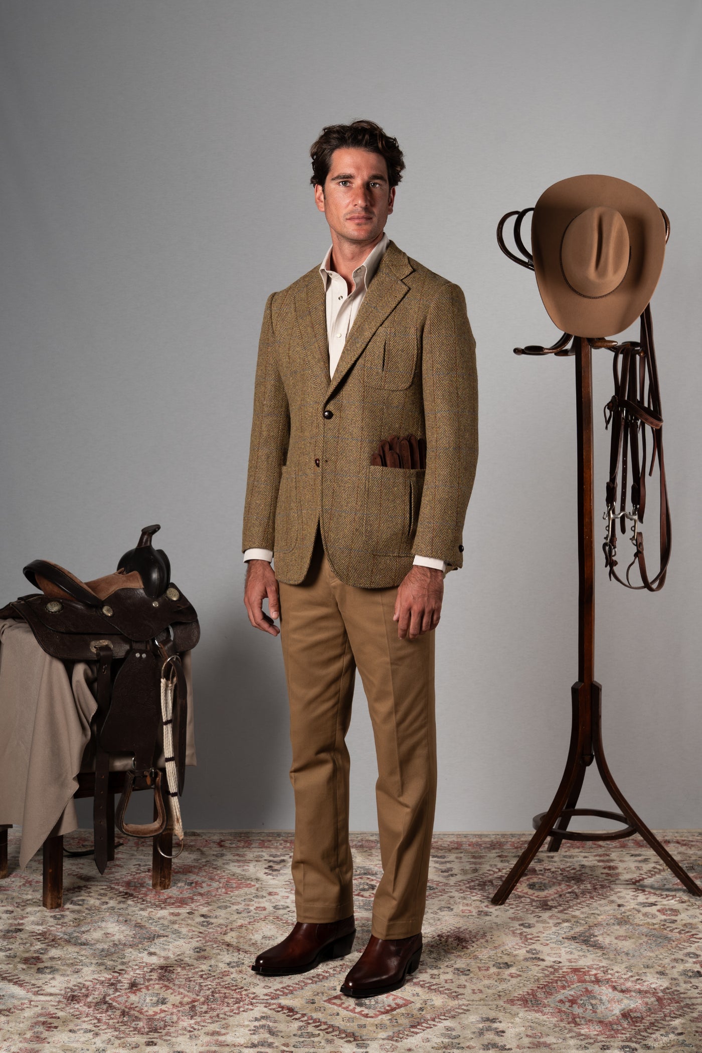 Mustard Tweed Blazer - Blazer a medida BUND
