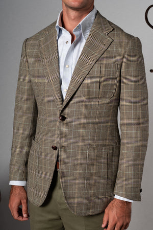 Beige Wales Flannel Blazer - Blazer a medida BUND