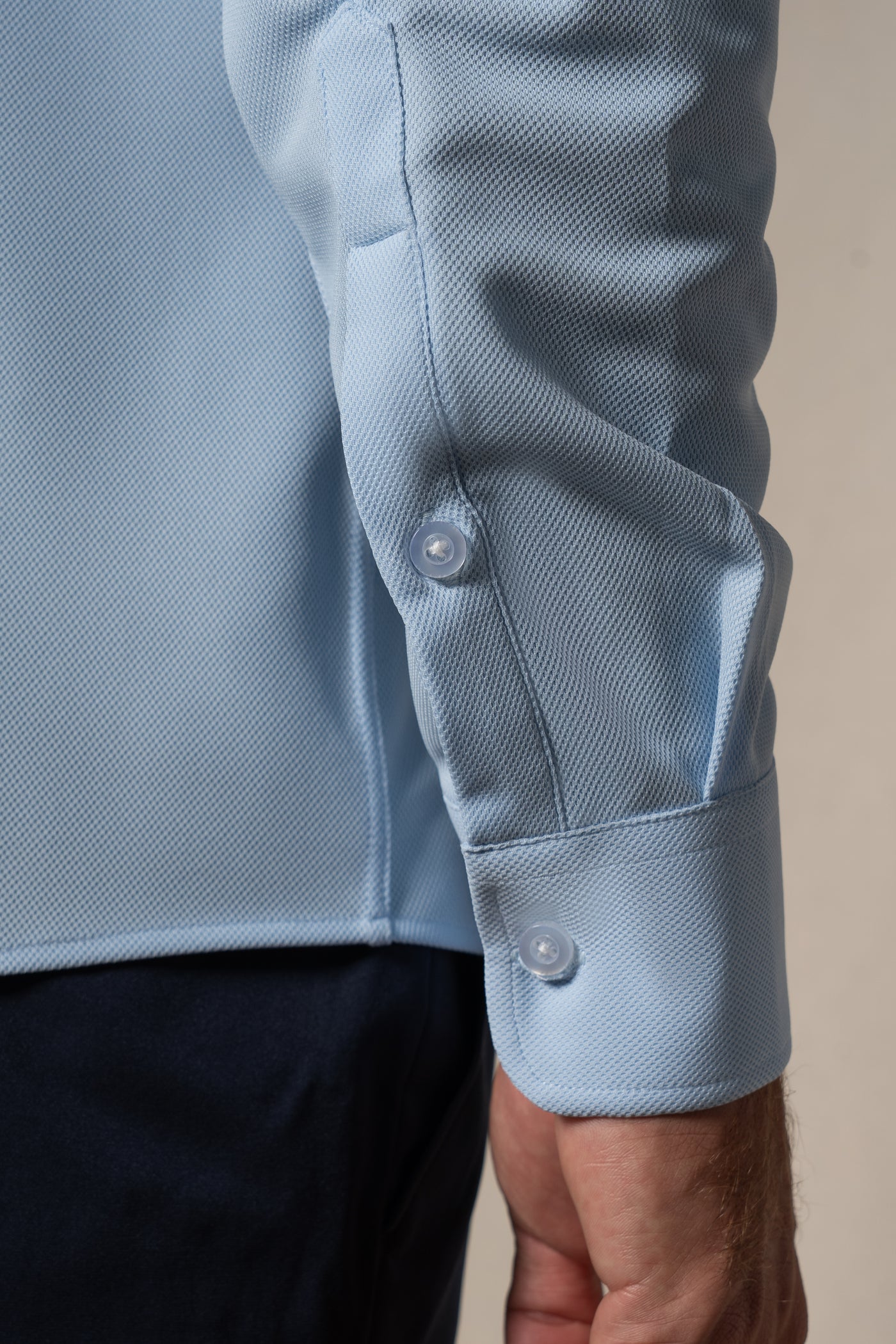 Plain Technical Light Blue Soft Shirt