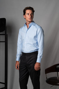 Oxford Blue Cotton Casual Shirt