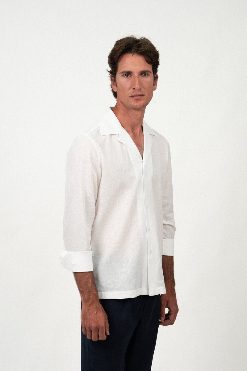 Camisa Lino Miami White