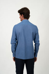Camisa Lino Mao Blue Denim