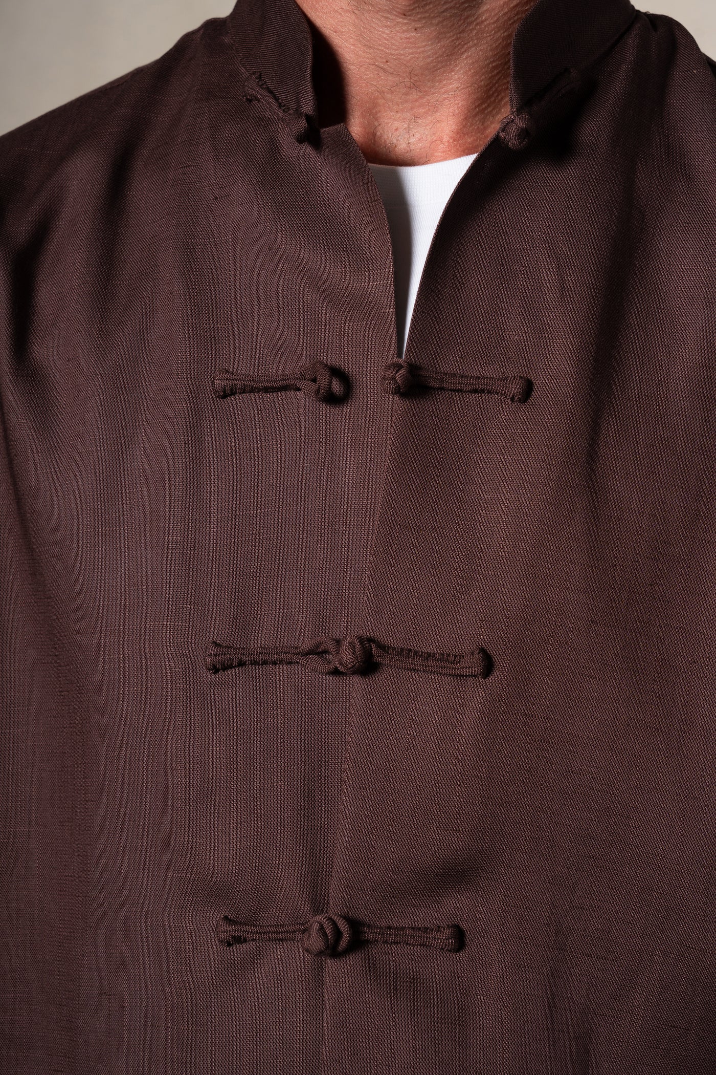 Dark Brown Tang Linen Shirt