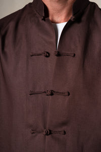 Dark Brown Tang Linen Shirt