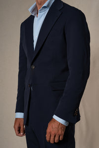 Plain Technical Dark Navy Soft Suit