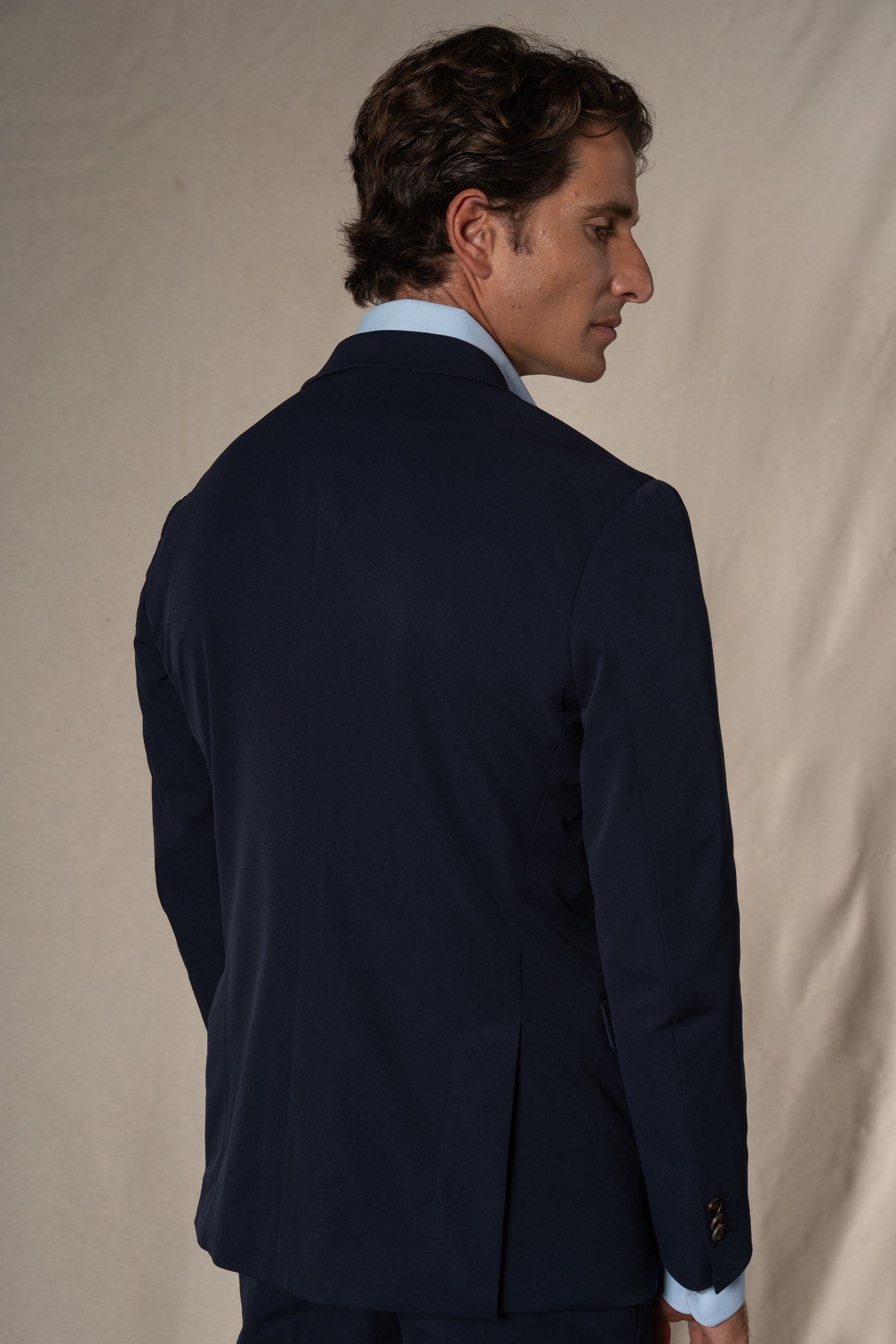 Plain Technical Dark Navy Soft Suit