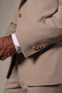 Plain Technical Beige Soft Suit