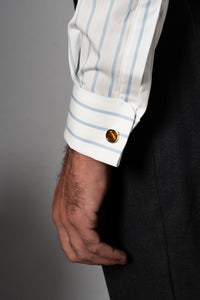 Sky Blue Light Stripes Business Shirt - Camisa BUND