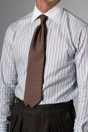 Stripes Light Brown Business Shirt - Camisa BUND