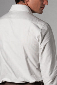 Green & Burgundy Stripes Oxford Shirt - Camisa BUND
