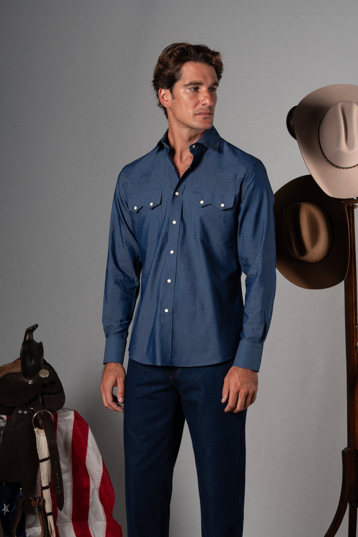 Denim Blue Shirt - Camisa BUND