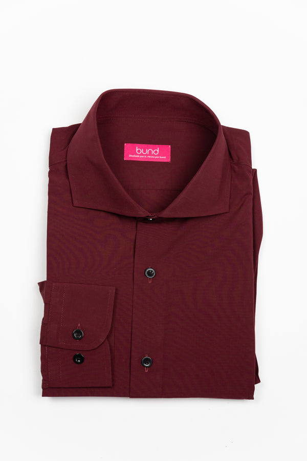 Camisa Fibra Bambú Burgundy - Camisa BUND