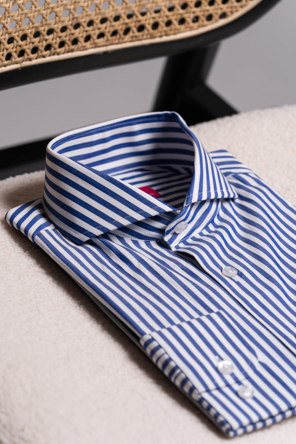 Camisa Popelin Raya Navy - Camisa BUND