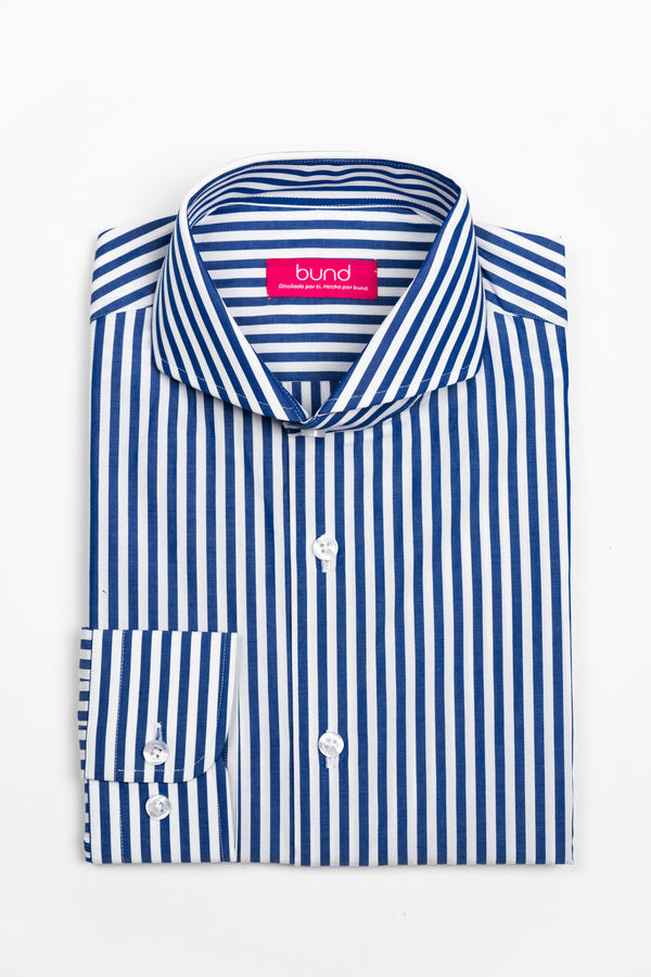 Camisa Popelin Raya Navy - Camisa BUND