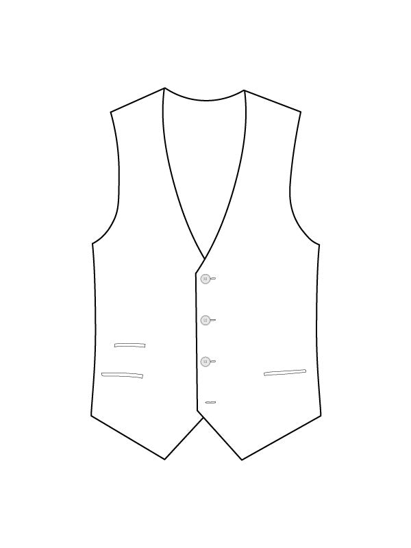4 Button Line Vest