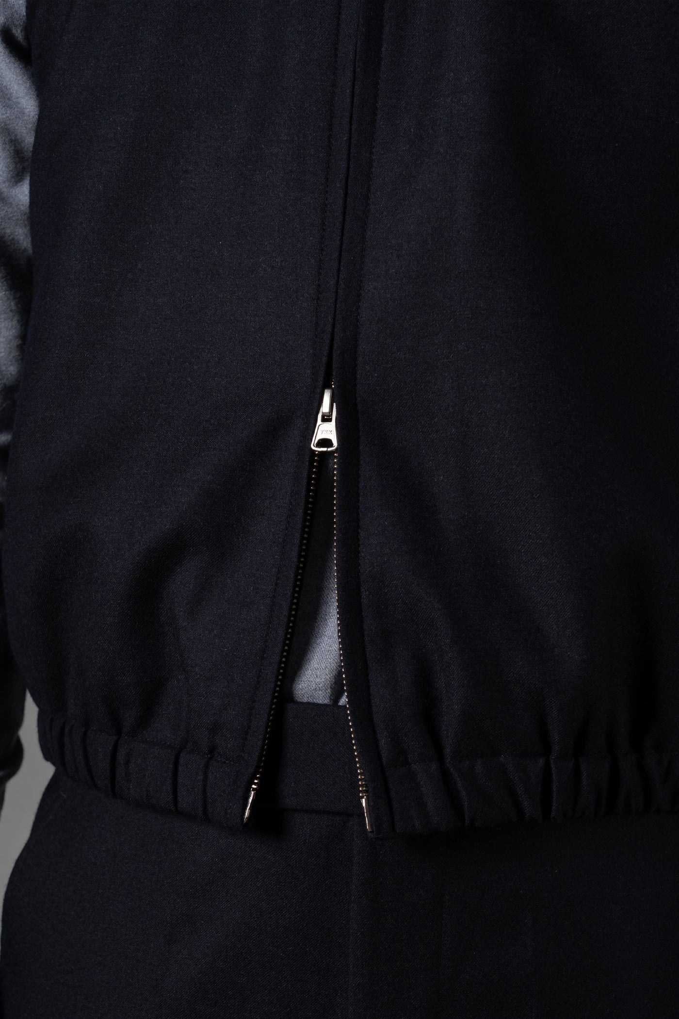 Flannel Dark Navy Zip Vest