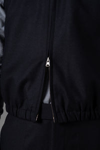 Flannel Dark Navy Zip Vest