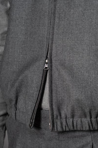 Flannel Stone Grey Zip Vest