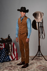 Beige Corduroy Tailoring Vest