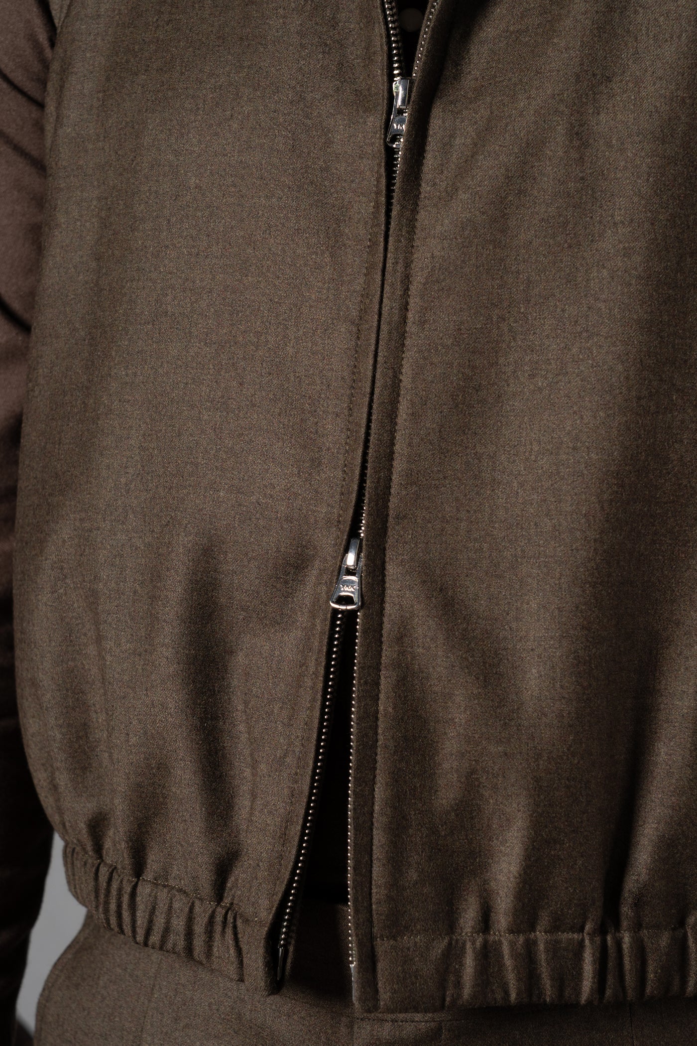 Flannel Olive Green Zip Vest