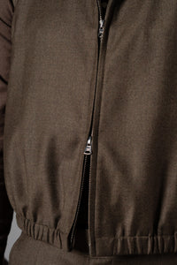 Flannel Olive Green Zip Vest
