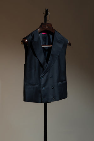 Chaleco cruzado alto Navy - Chaleco a medida BUND