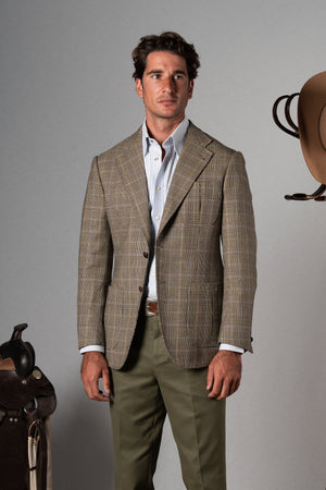 Beige Wales Flannel Blazer - Blazer a medida BUND