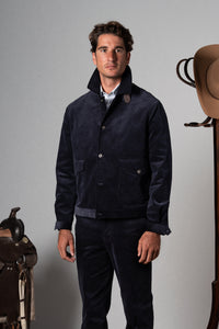 Dark Navy Corduroy Flight Jacket