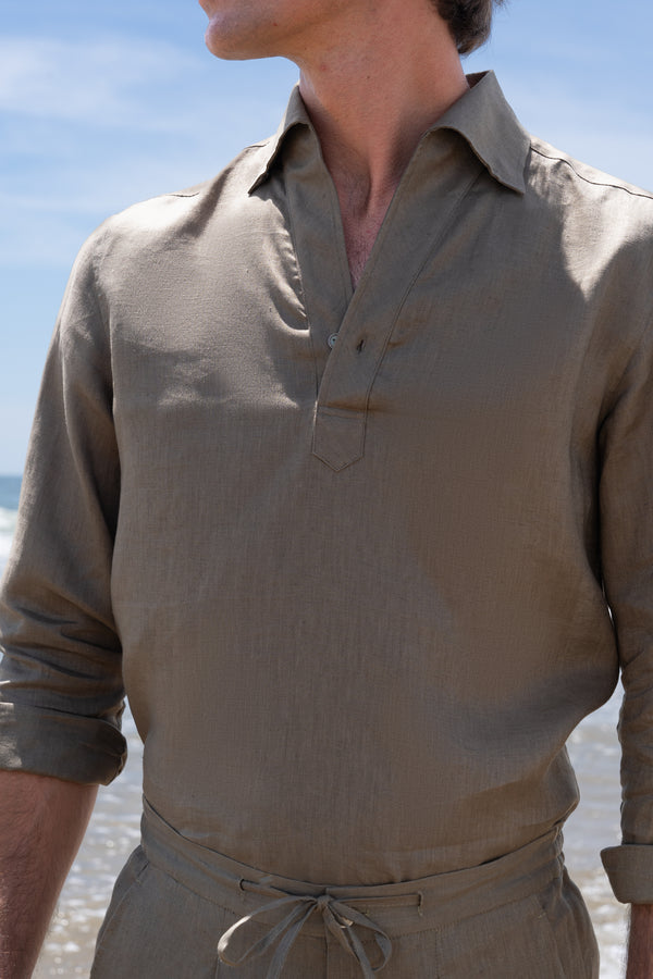 Linen Shirt Olive T-shirt