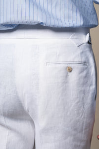 White Plain Linen Tailoring Pants — vista alternativa 5, BUND Costa Vice Spring Summer 26