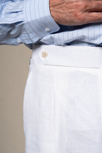 White Plain Linen Tailoring Pants — vista alternativa 3, BUND Costa Vice Spring Summer 26