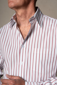 Burgundy Stripes Pocket Casual Shirt — vista alternativa 2, BUND Costa Vice Spring Summer 26