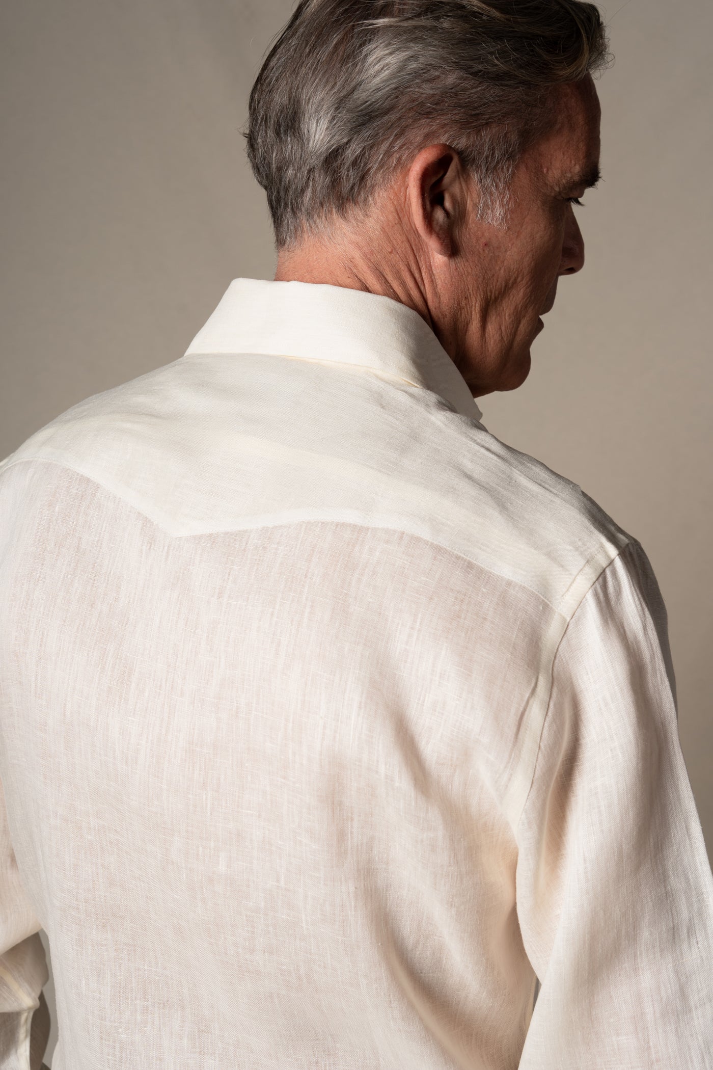 Off White Western Linen Casual Shirt — vista alternativa 4, BUND Costa Vice Spring Summer 26