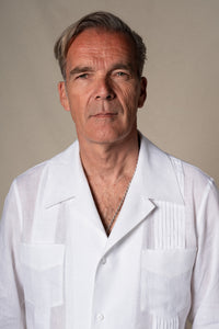 White Plain Linen Guayabera Shirt — vista alternativa 2, BUND Costa Vice Spring Summer 26