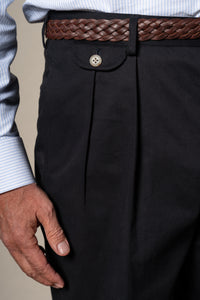 Dark Navy Plain Cotton Chinos — vista alternativa 3, BUND Costa Vice Spring Summer 26