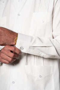 Off White Plain Cotton Guayabera Shirt — vista alternativa 2, BUND Costa Vice Spring Summer 26