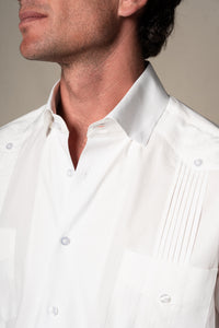 Off White Plain Cotton Guayabera Shirt — vista alternativa 6, BUND Costa Vice Spring Summer 26