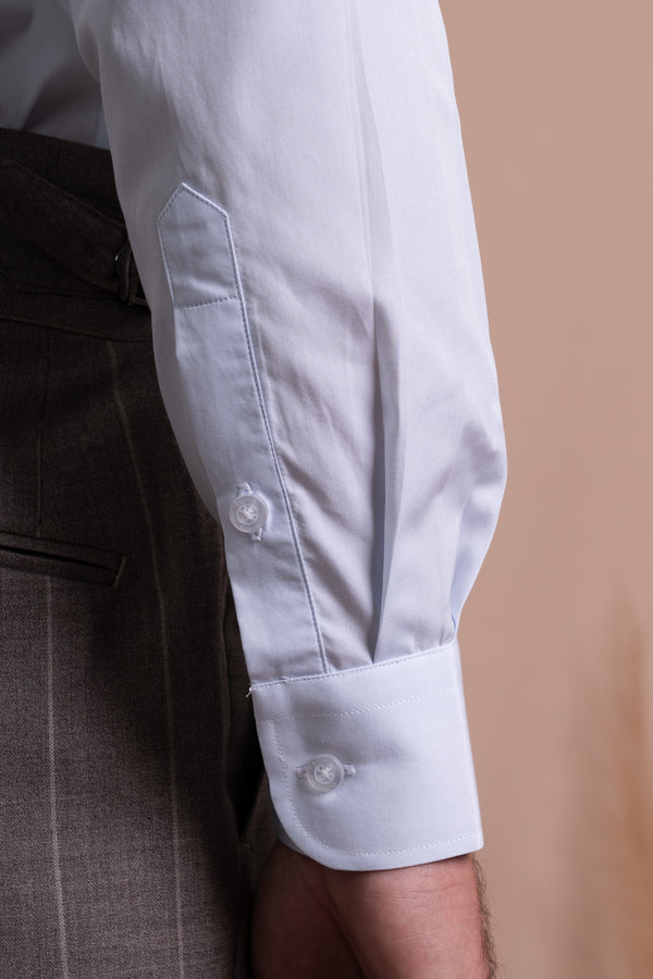 Poplin Light Blue Cotton Business Shirt