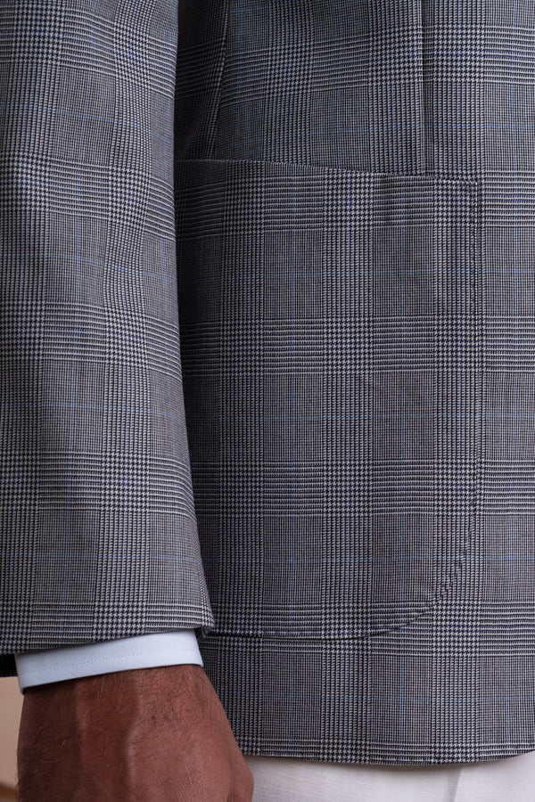 Wales Light Grey Wool Blazer