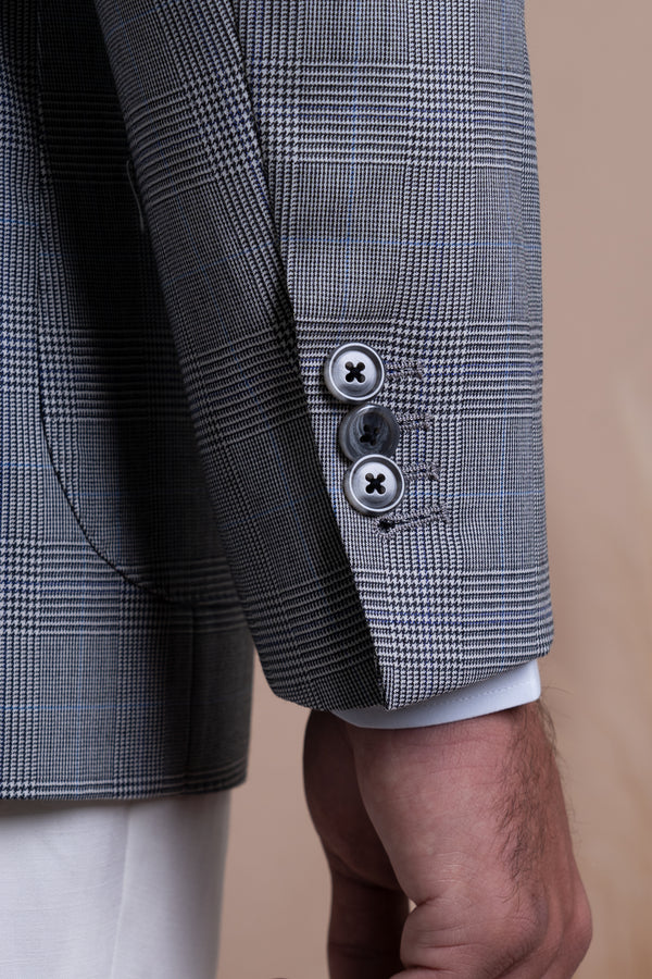 Wales Light Grey Wool Blazer