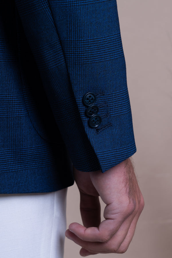 Wales Royal Blue Basket Wool Blazer
