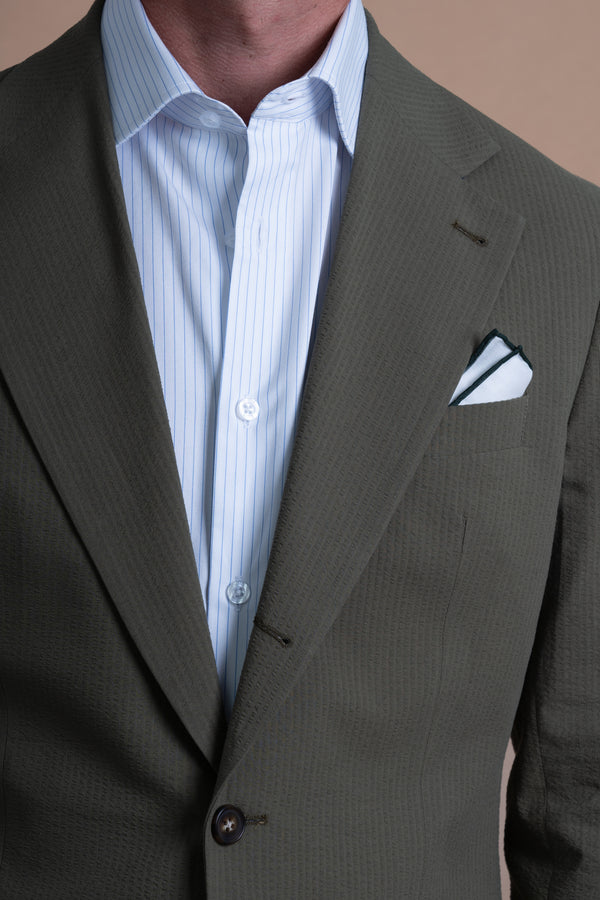 Plain Khaki Cotton Blazer