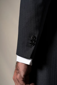 Classic Herringbone Grey Morning Suit - Chaqué BUND
