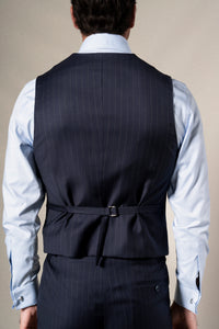 Navy Blue Pinstripe Morning Suit - Chaqué BUND