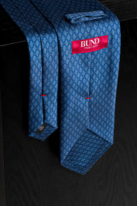 Corbata Old Diamond Navy Blue de seda - BUND